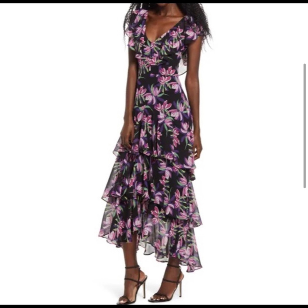 NWT WAYF Chelsea Tiered Ruffles Dress